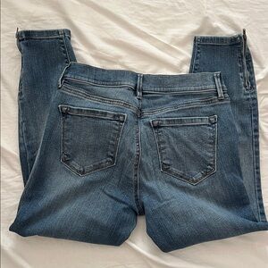 LOFT vintage skinny ankle zipper jeans